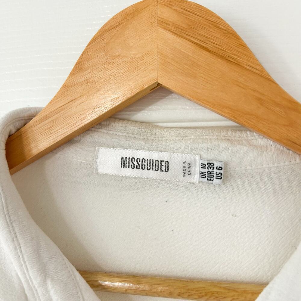 Missguided White Button Down Collared Oversized S… - image 3